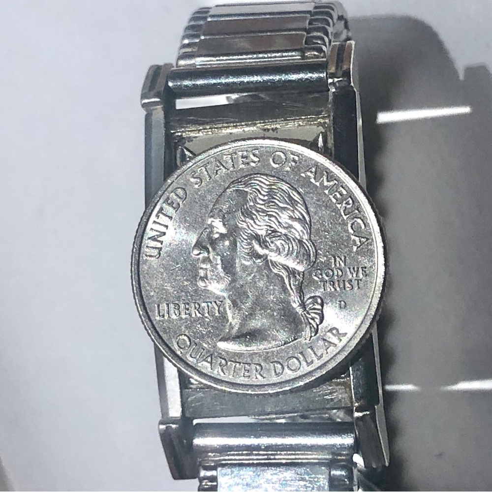 HAMILTON 1940’s 14k Art Deco Diamond Rectangular Tuxedo Watch White Gold - Picture 9 of 16